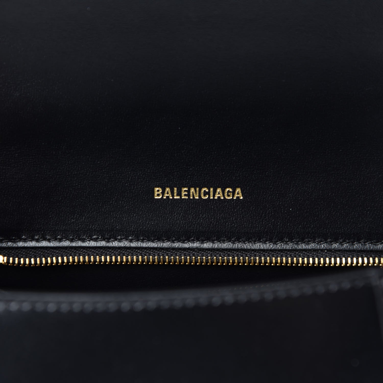 Balenciaga Shiny Box Calfskin Small Hourglass Top Handle Bag Black 8 of 9