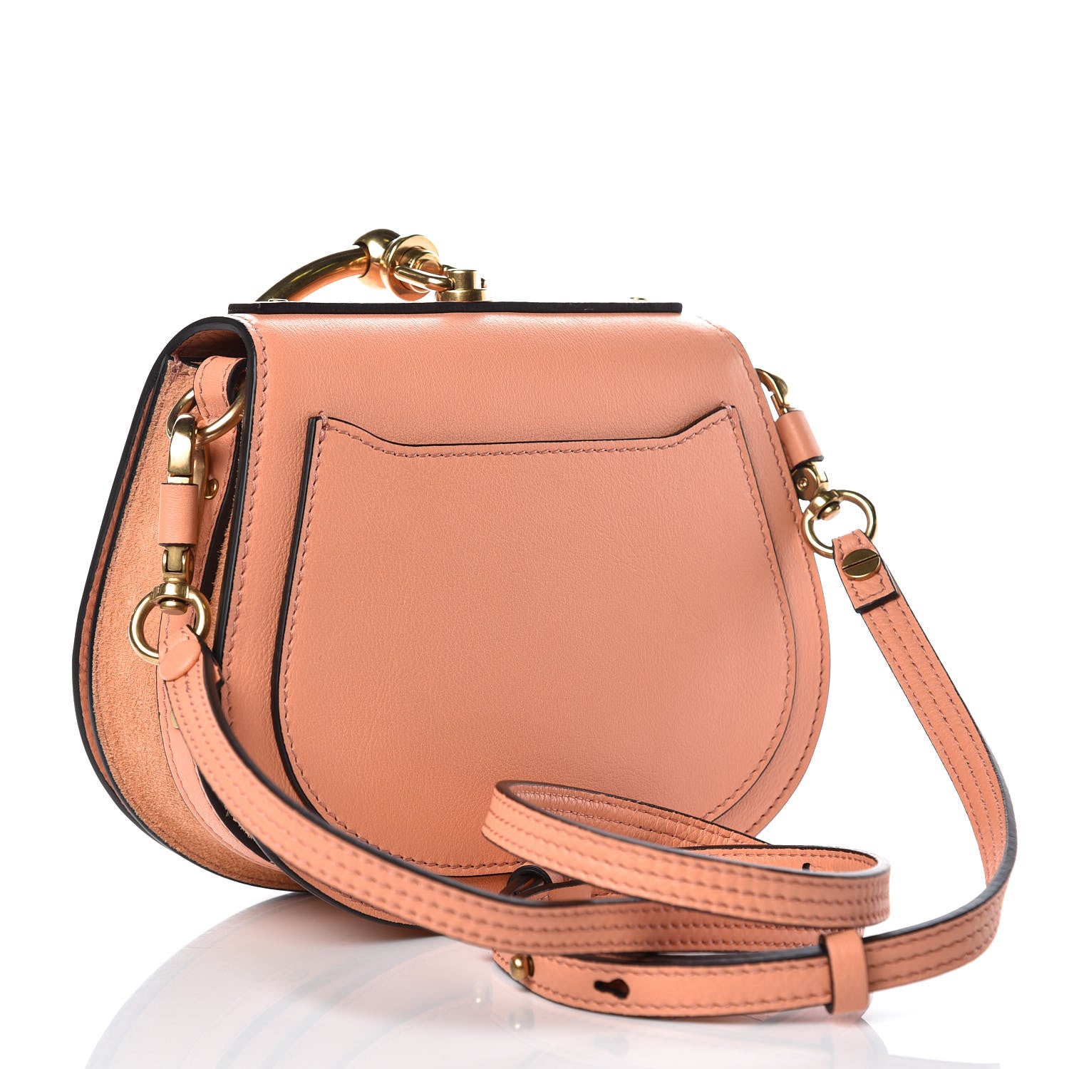 Chloe Calfskin Suede Small Nile Bracelet Bag Canyon Sunset 3 of 7