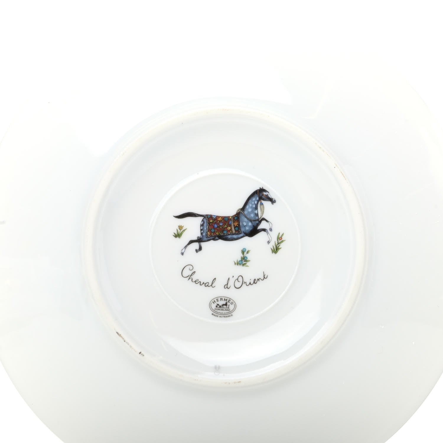 Hermes Porcelain Cheval d'Orient Tea Cup and Saucer Set of 2 6 of 7