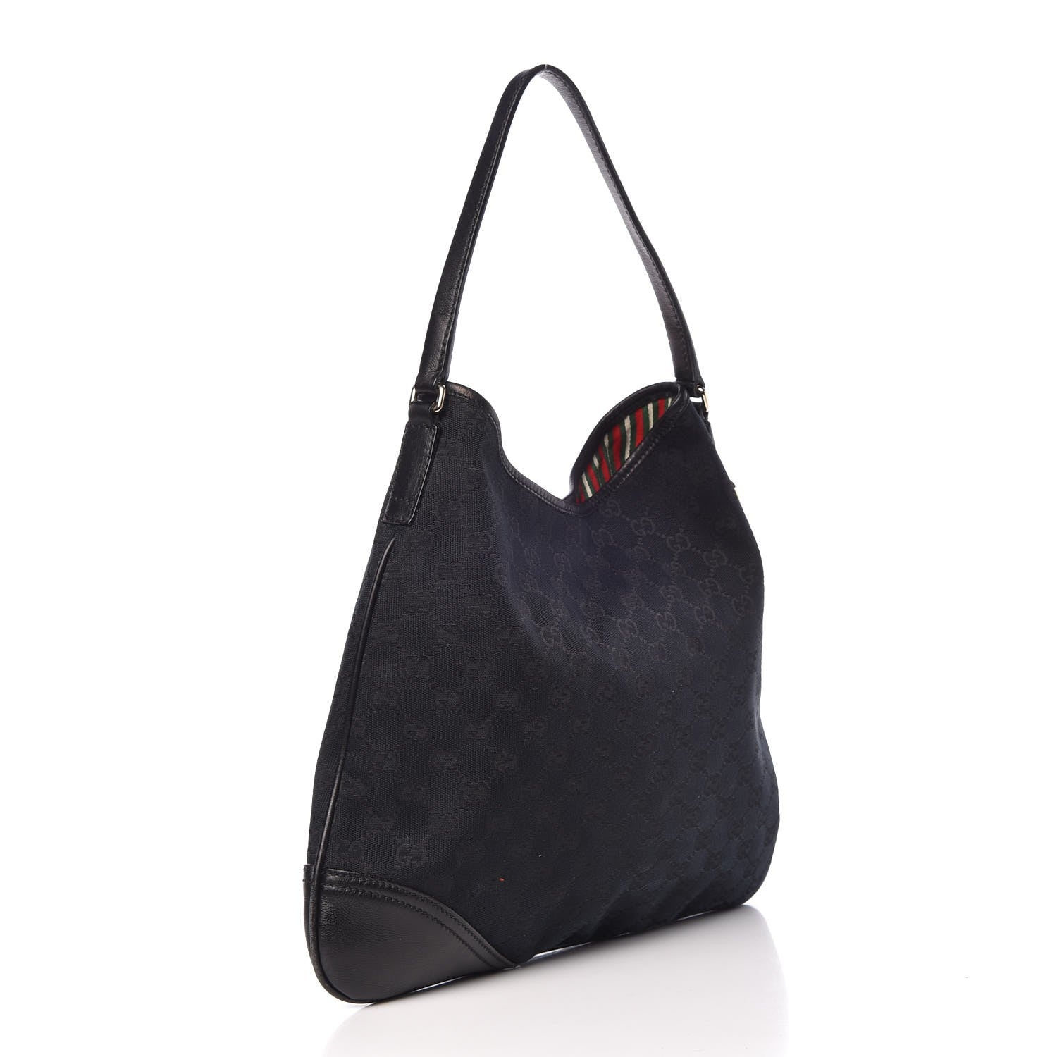 Gucci Monogram Medium New Britt Hobo Black 3 of 8