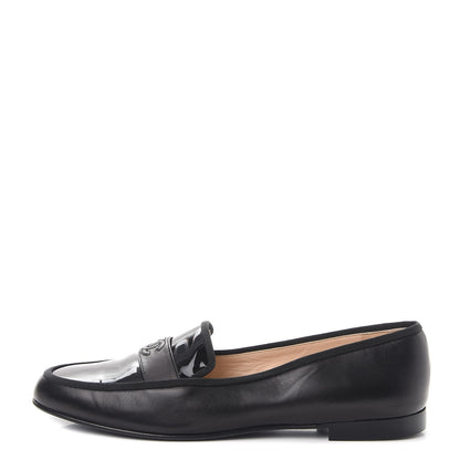 Chanel Patent Calfskin CC Loafers 42 Black 1 of 8
