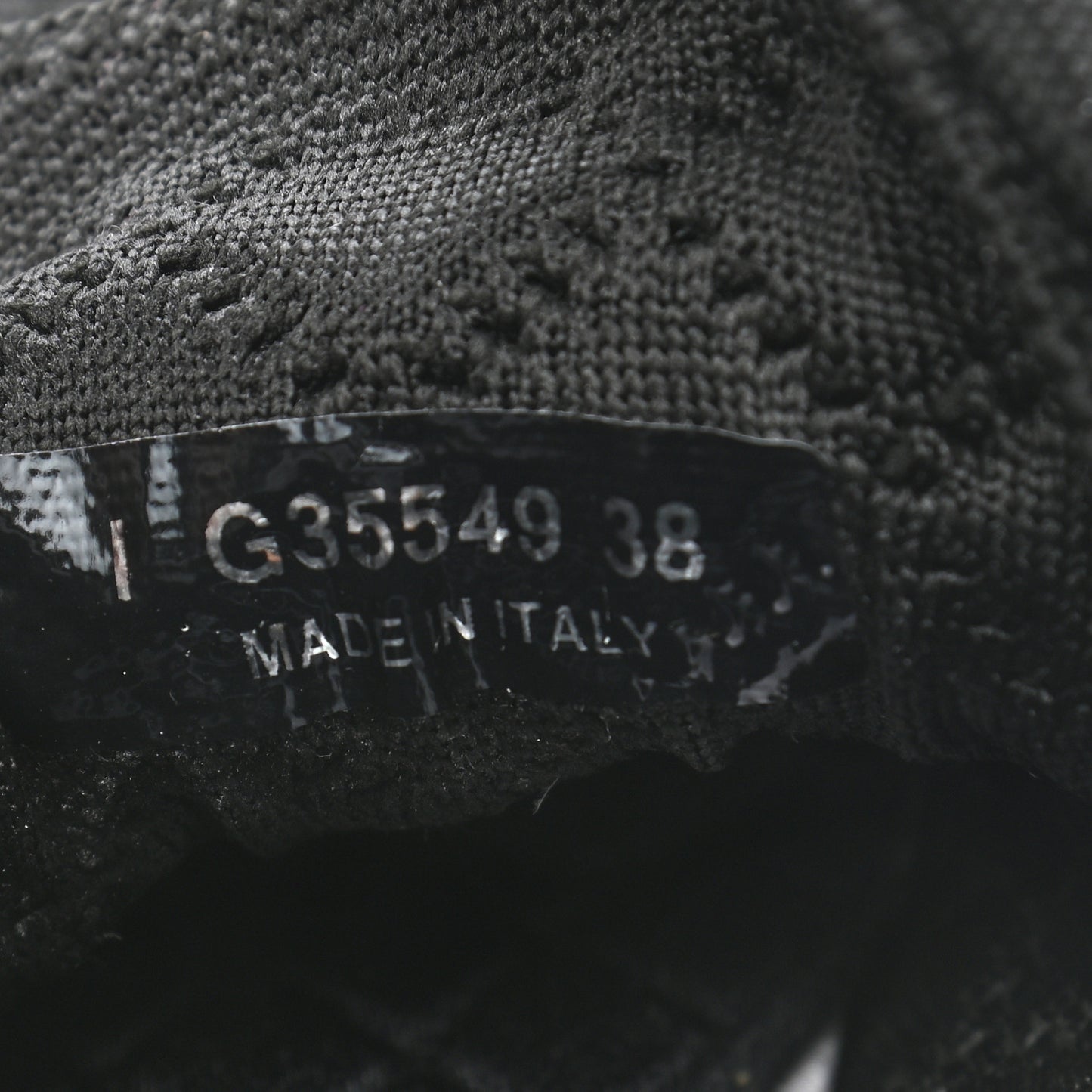 Fabric Logo Sneakers 38 Black
