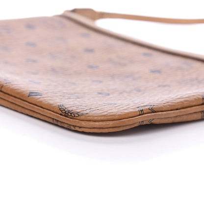 MCM Visetos Medium Stark Wristlet Pouch Cognac 8 of 9