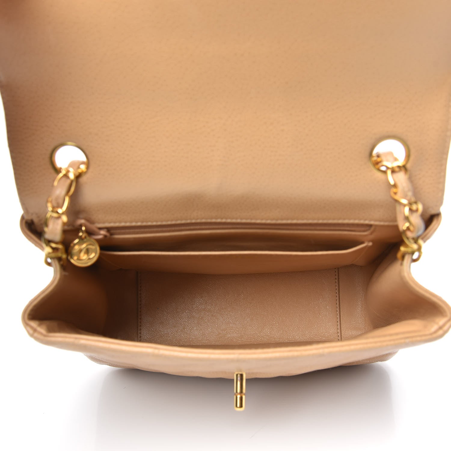 Chanel Caviar Quilted Small Single Flap Beige 5 of 14