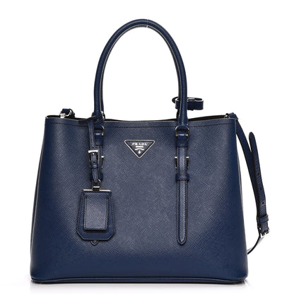 Prada Saffiano Cuir Medium Double Handle Tote Inchiostro 1 of 12