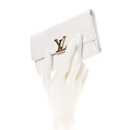 Louis Vuitton Crocodile Capucines Compact Wallet White 2 of 9
