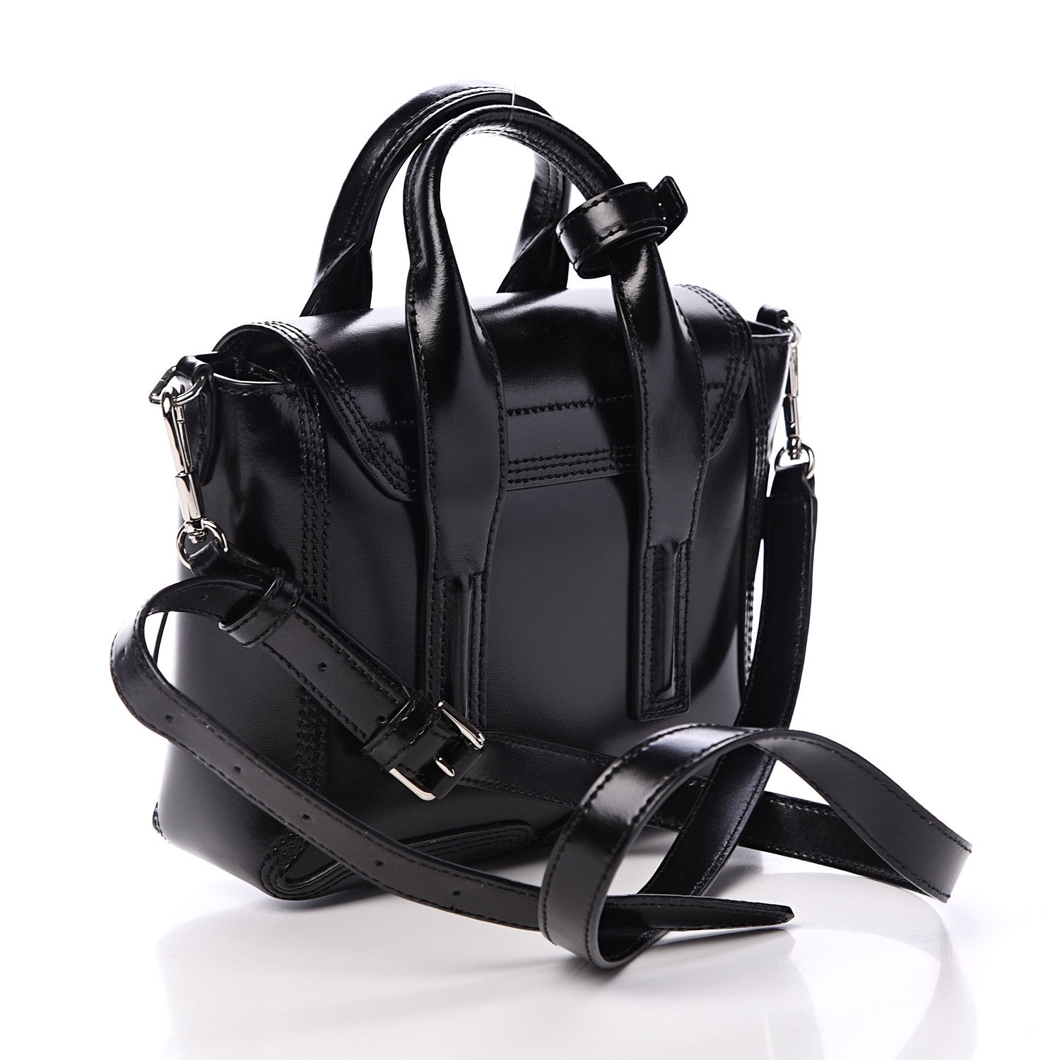 3.1 Phillip Lim 3.1 Smooth Calfskin Stingray Pashli Small Satchel Black 2 of 9