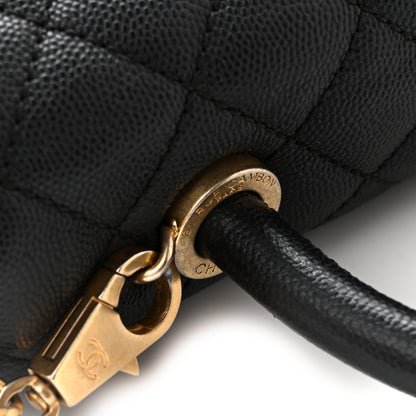 Chanel Caviar Quilted Small Coco Handle Flap Black 13 of 13