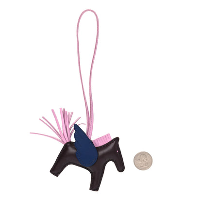 Hermes Milo Lambskin Grigri Rodeo Pegase Horse Bag Charm PM Rouge Sellier Mauve Sylvestre Bleu Saphir 2 of 4