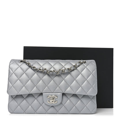 Chanel Metallic Caviar Quilted Medium Double Flap Silvery 11 of 11