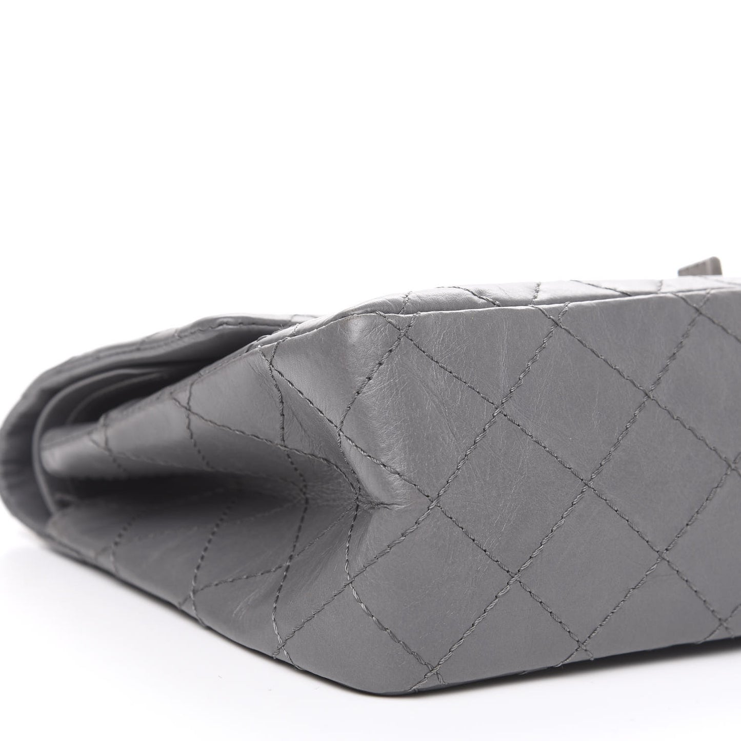 Aged Calfskin Quilted 2.55 Reissue 226 Flap Grey