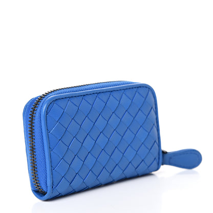 Bottega Veneta Nappa Intrecciato Zip Around Coin Purse Bleuette 2 of 7