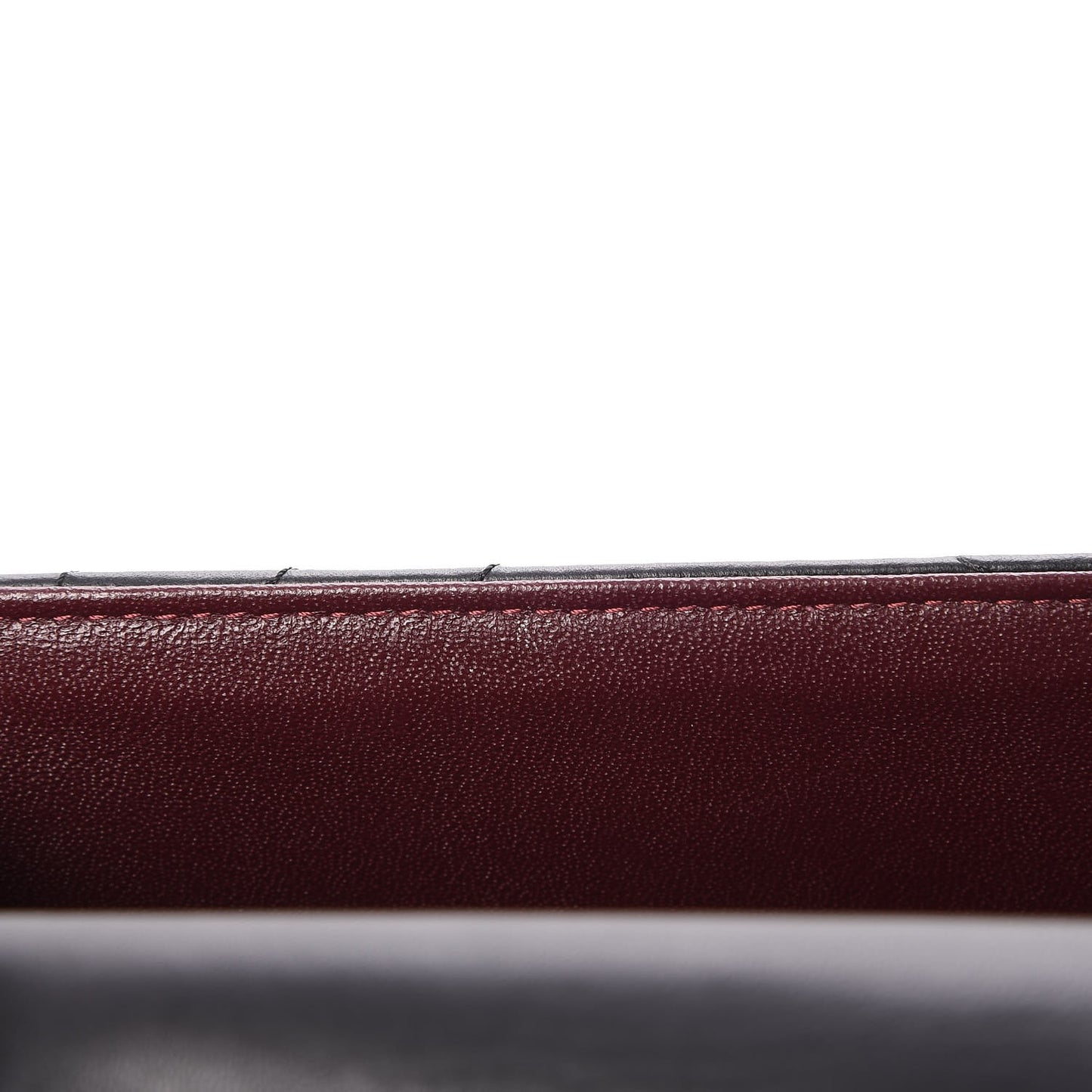 Lambskin Chevron Quilted Mini Square Flap Black