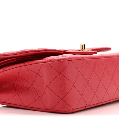 Chanel Caviar Quilted Medium Double Flap Pink 9 of 10