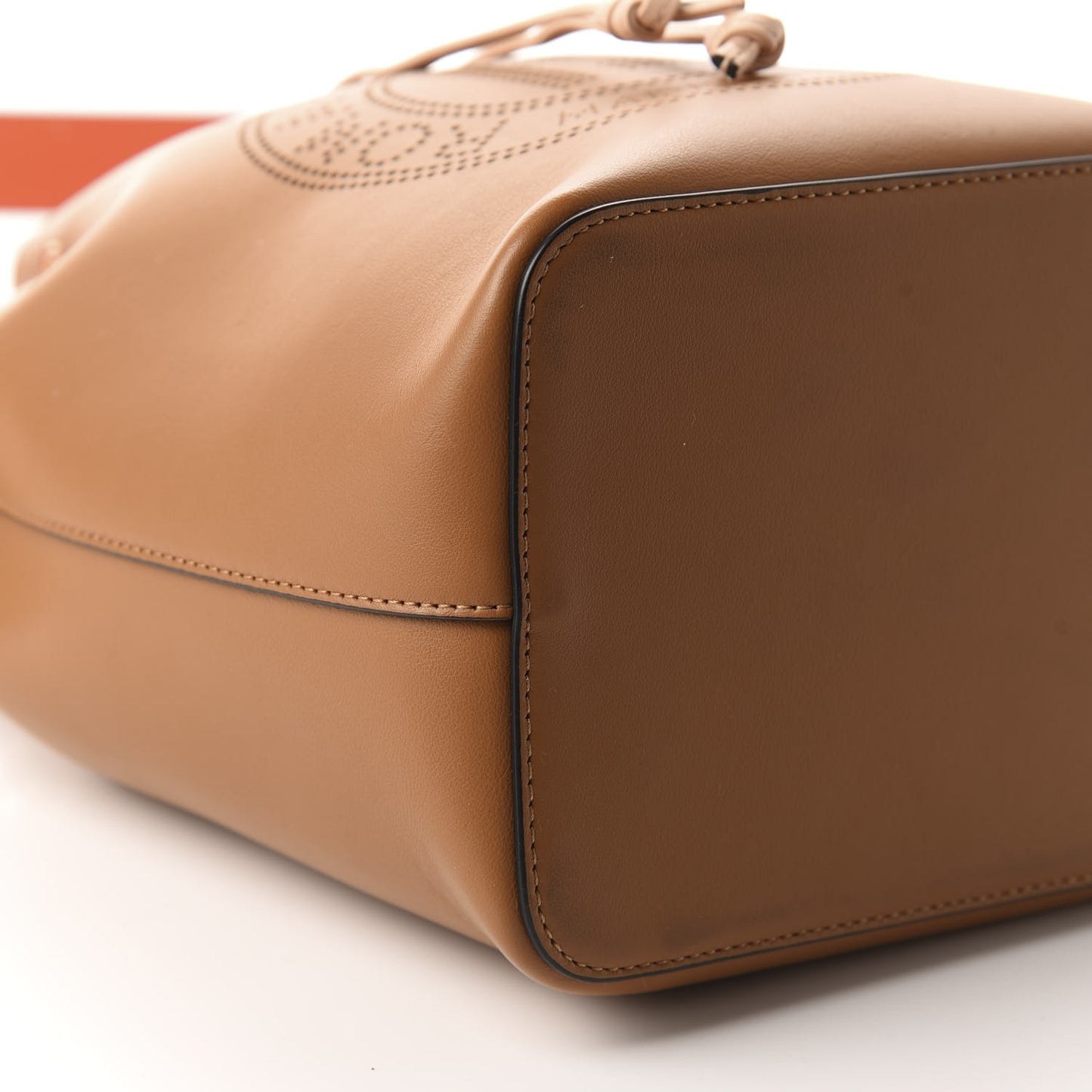 Vitello Grace F is Fendi Stamp Patch Perforated Small Mon Tresor Bucket Bag Nocciola