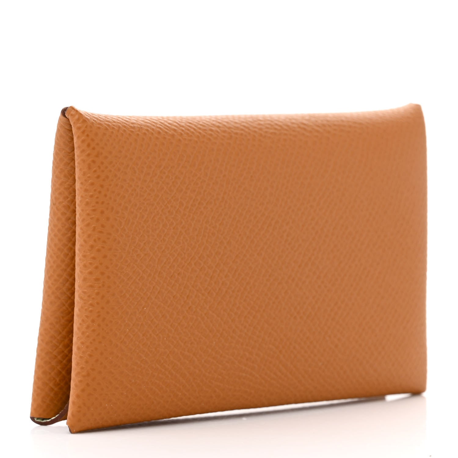 Hermes Epsom Verso Calvi Card Case Gold Vert Fizz 3 of 8