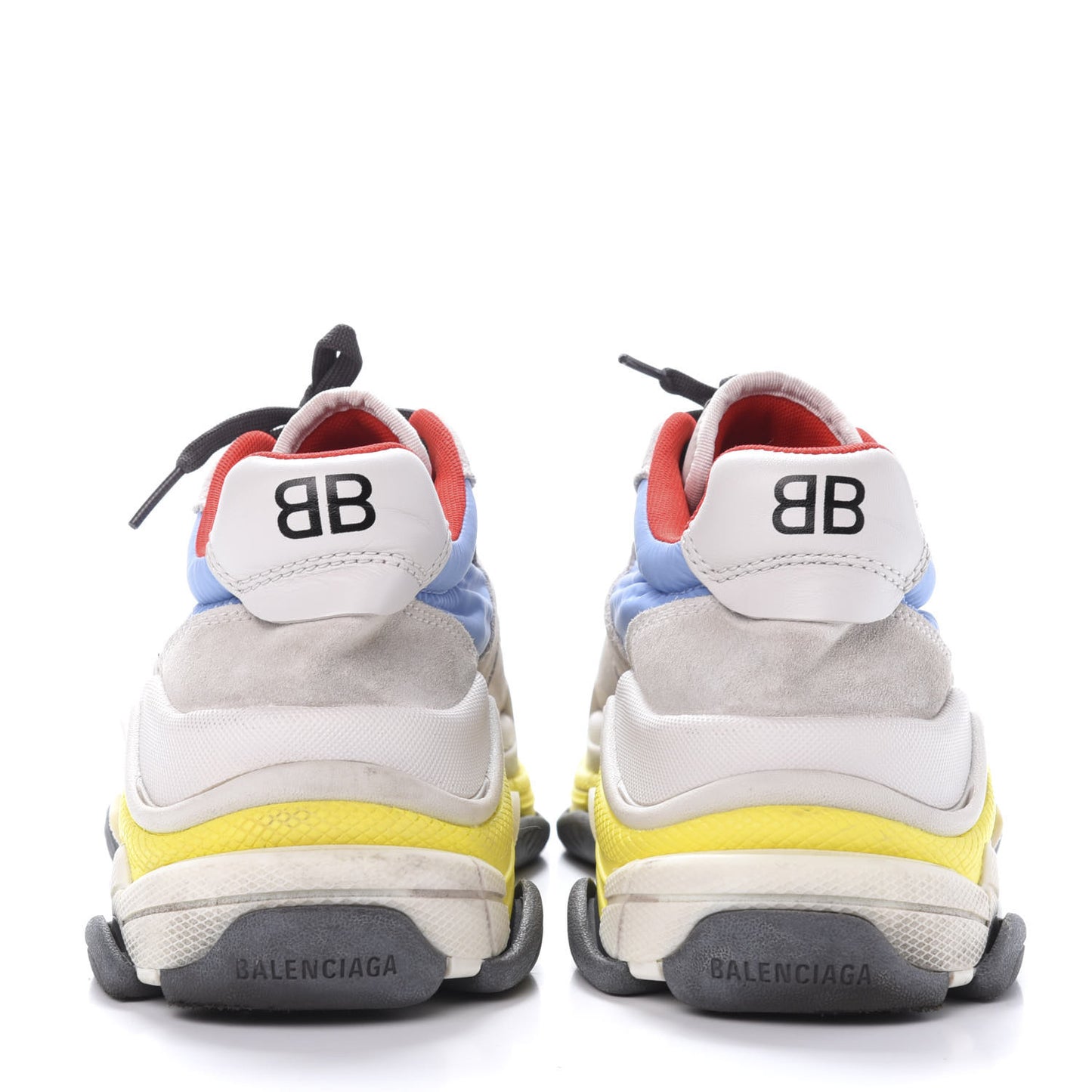 Nylon Suede Womens Triple S 2.0 Sneakers 38 Gris Bleu Rouge
