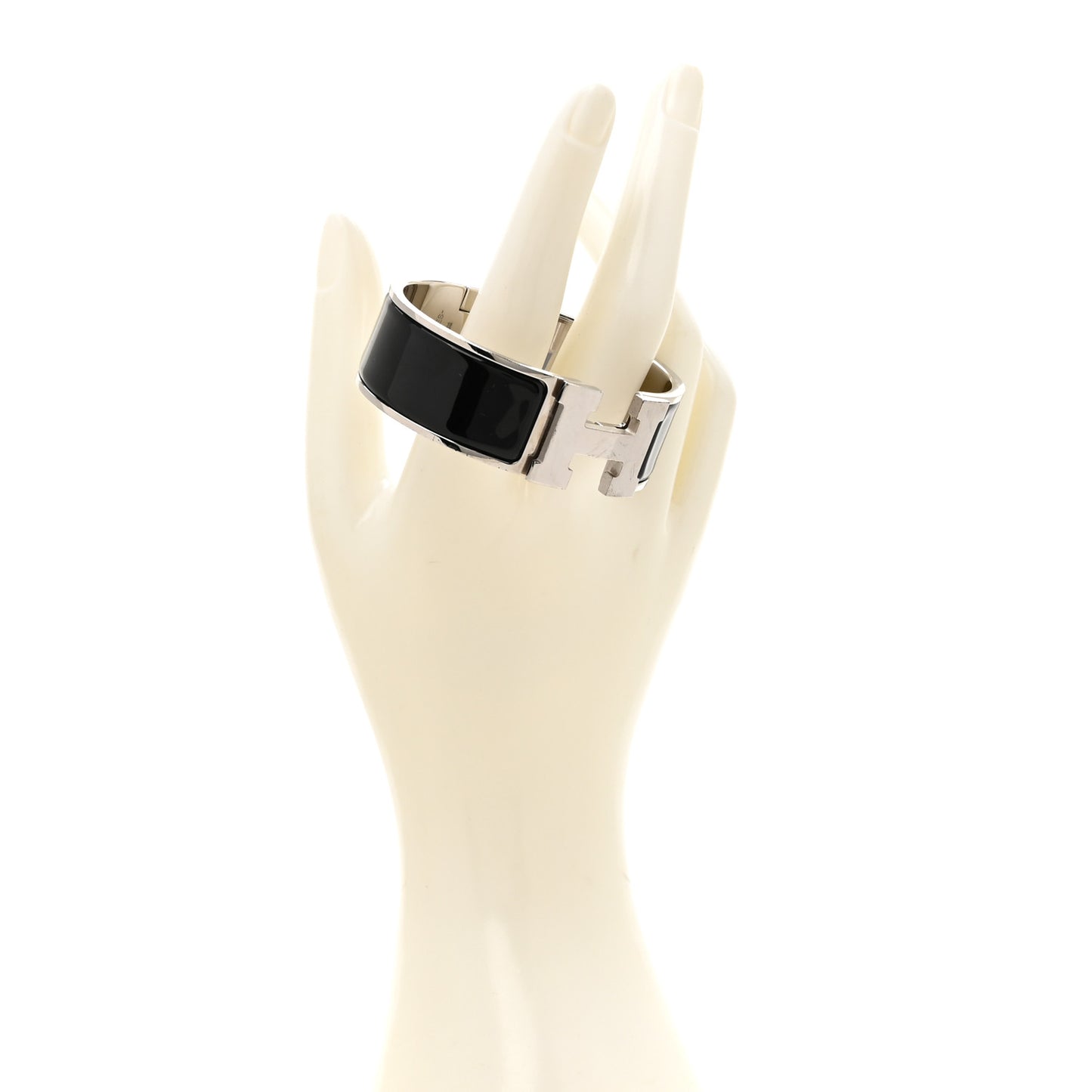 Enamel Wide Clic Clac H Bracelet PM Black