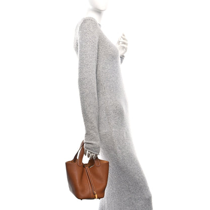 Hermes Taurillon Clemence Picotin Lock 18 PM Gold 2 of 14