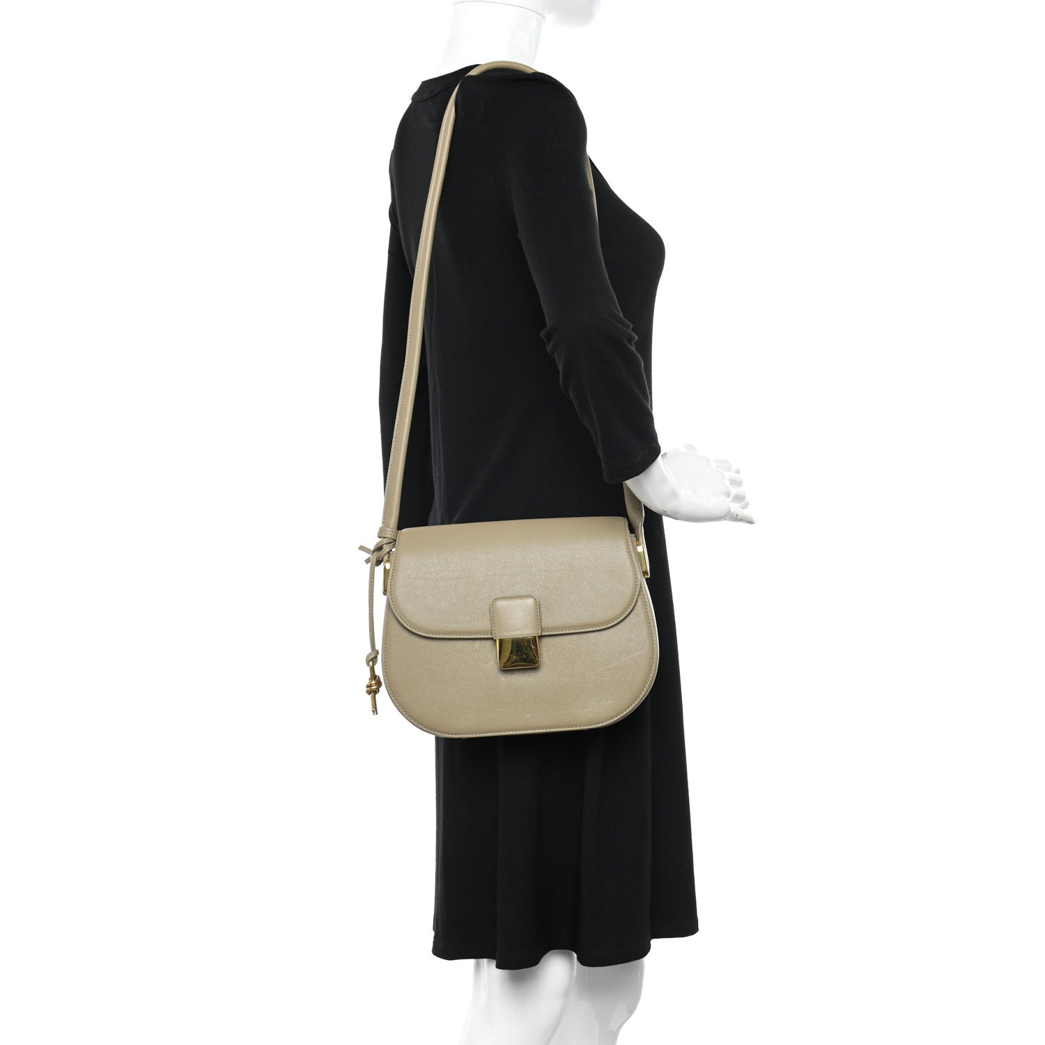 Bottega Veneta Calfskin Small Desiree Crossbody Bag Travertine 2 of 11