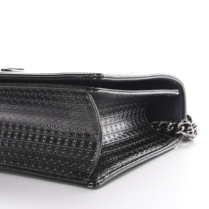 Christian Dior Metallic Patent Micro-Cannage Medium Diorama Flap Bag Silver 9 of 11