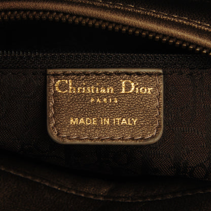 Christian Dior Metallic Lambskin Cannage Medium Lady Dior Bronze 6 of 7
