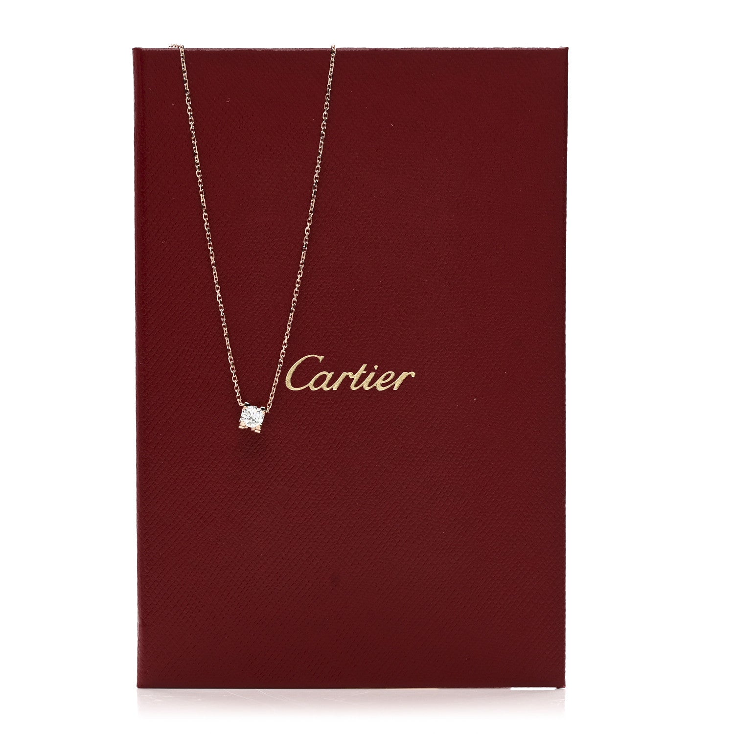 Cartier 18K Pink Gold Diamond .30ct C de Cartier  Pendant Necklace 5 of 5