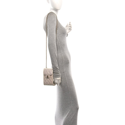 Chanel Iridescent Lambskin Quilted CC Phone Holder Ivory 2 of 12