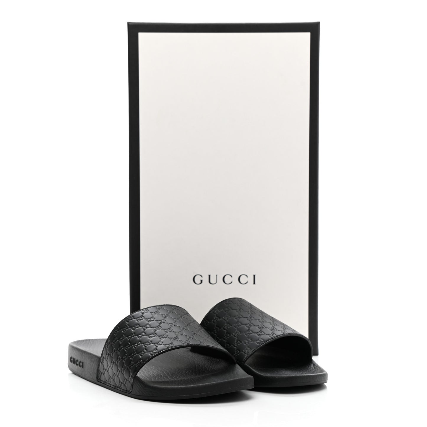 Microguccissima Mens Slide Sandals 8 Black