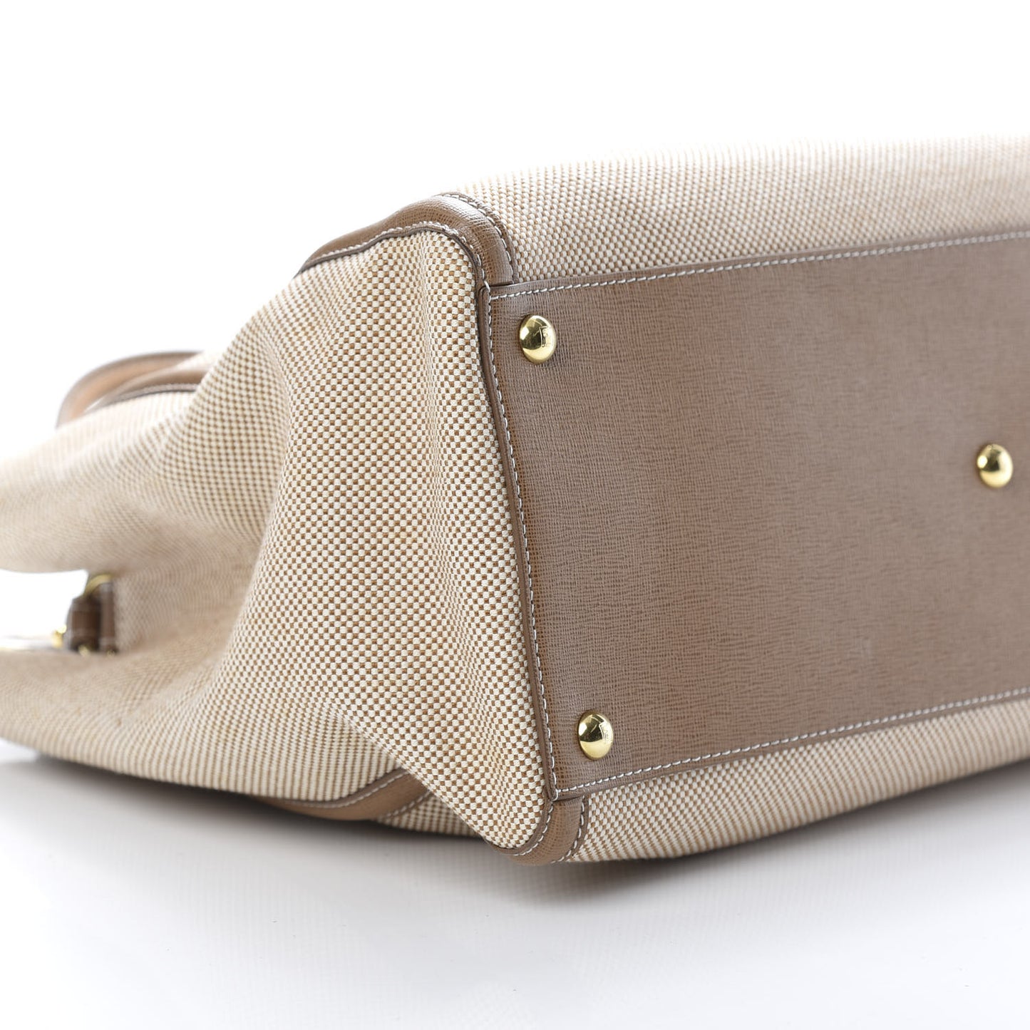 Canvas Vitello Regular 2Jours Tote Natural Brown