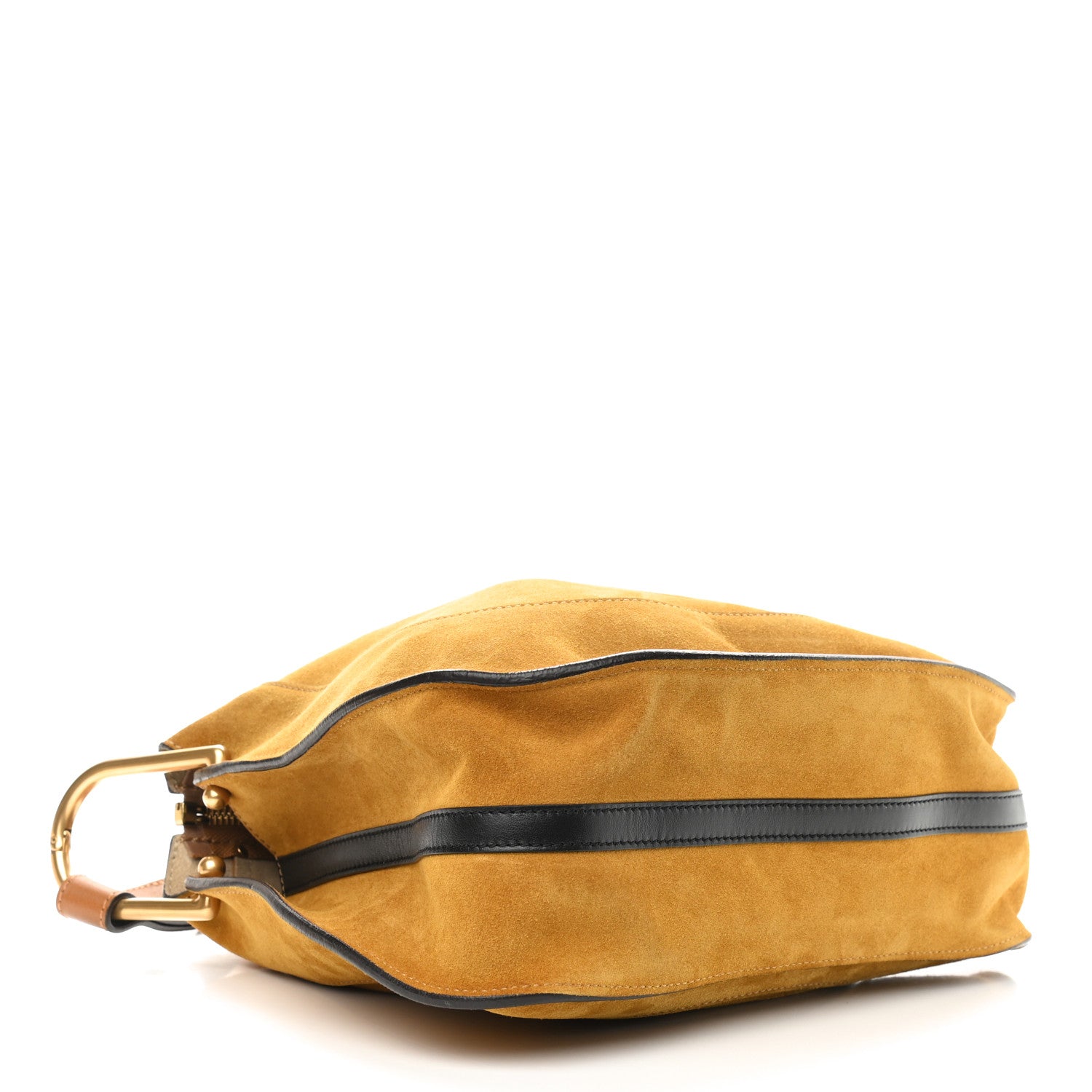 Chloe Calfskin Suede Small Hayley Hobo Mustard Brown 4 of 10