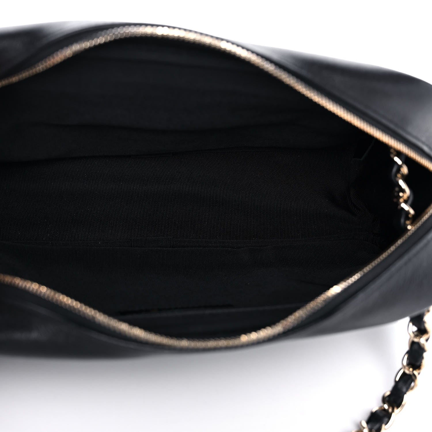 Chanel Calfskin Quilted Daily Chevron Camera Case Black 5 of 10
