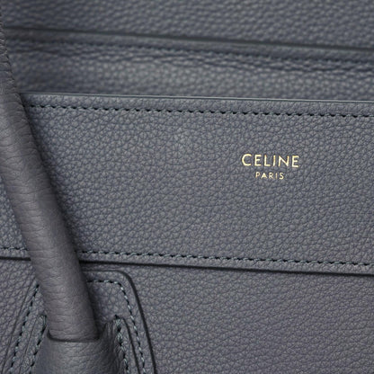 Celine Baby Drummed Calfskin Micro Luggage Kohl 11 of 11