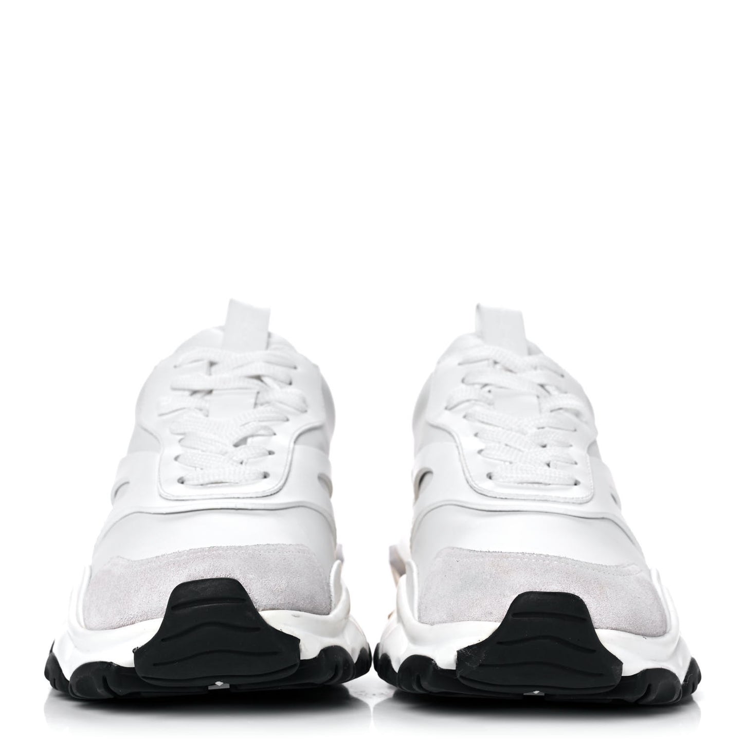 Calfskin Mens Bounce Sneakers 40 White