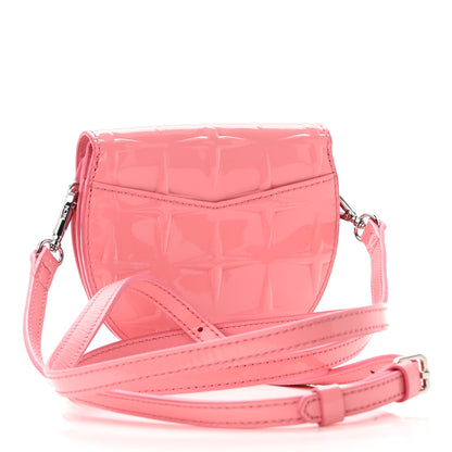MCM Diamond Patent Patricia Round Crossbody Bag Salmon Rose 3 of 8