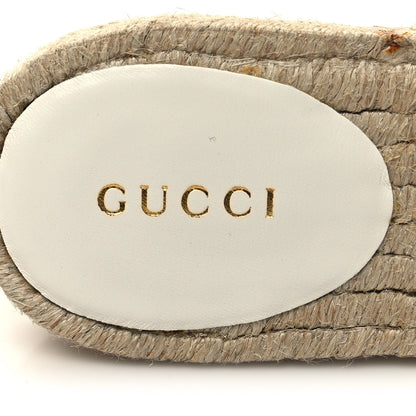 Gucci Nappa Matelasse GG Marmont Espadrille Slide Sandals 35 Great White 8 of 11