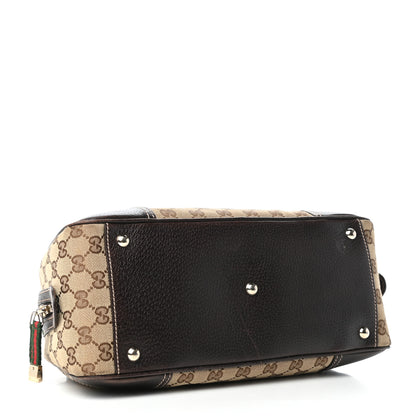 Gucci Monogram Small Princy Satchel Dark Brown 4 of 9