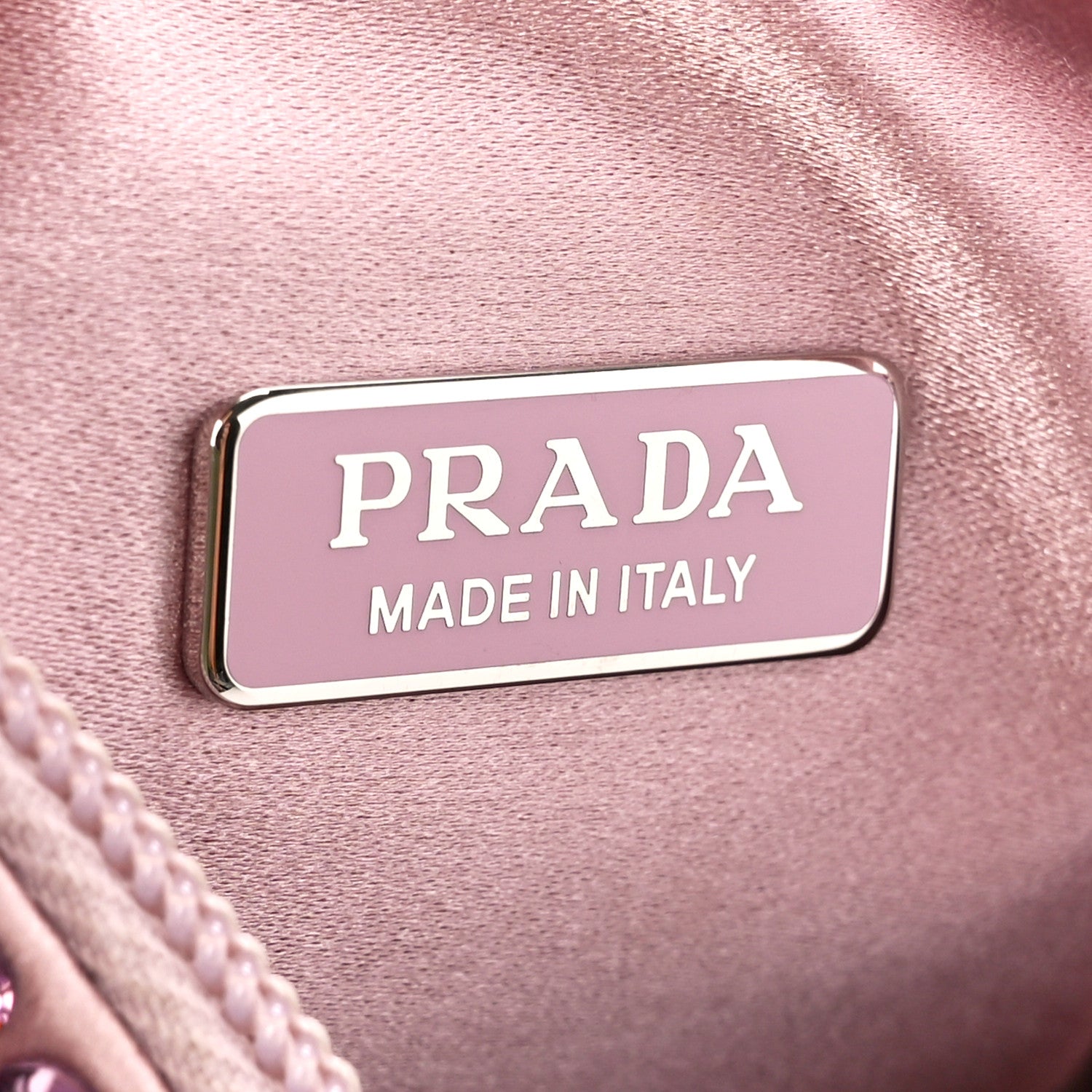 Prada Satin Crystal Mini Re-Edition 2000 Bag Alabastro 1440556 Prada Satin Crystal Mini Re-Edition 2000 Bag Alabastro 1440556