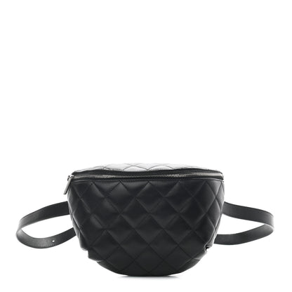Chanel Lambskin Quilted Waist Belt Bag Black 1 of 9