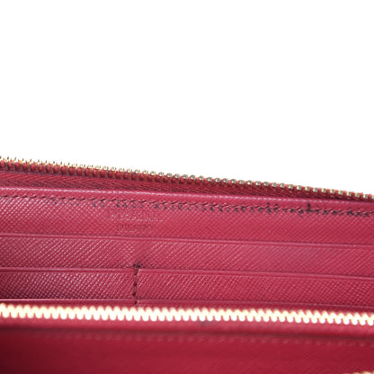 Prada Saffiano Zip Around Wallet Ibisco 6 of 10