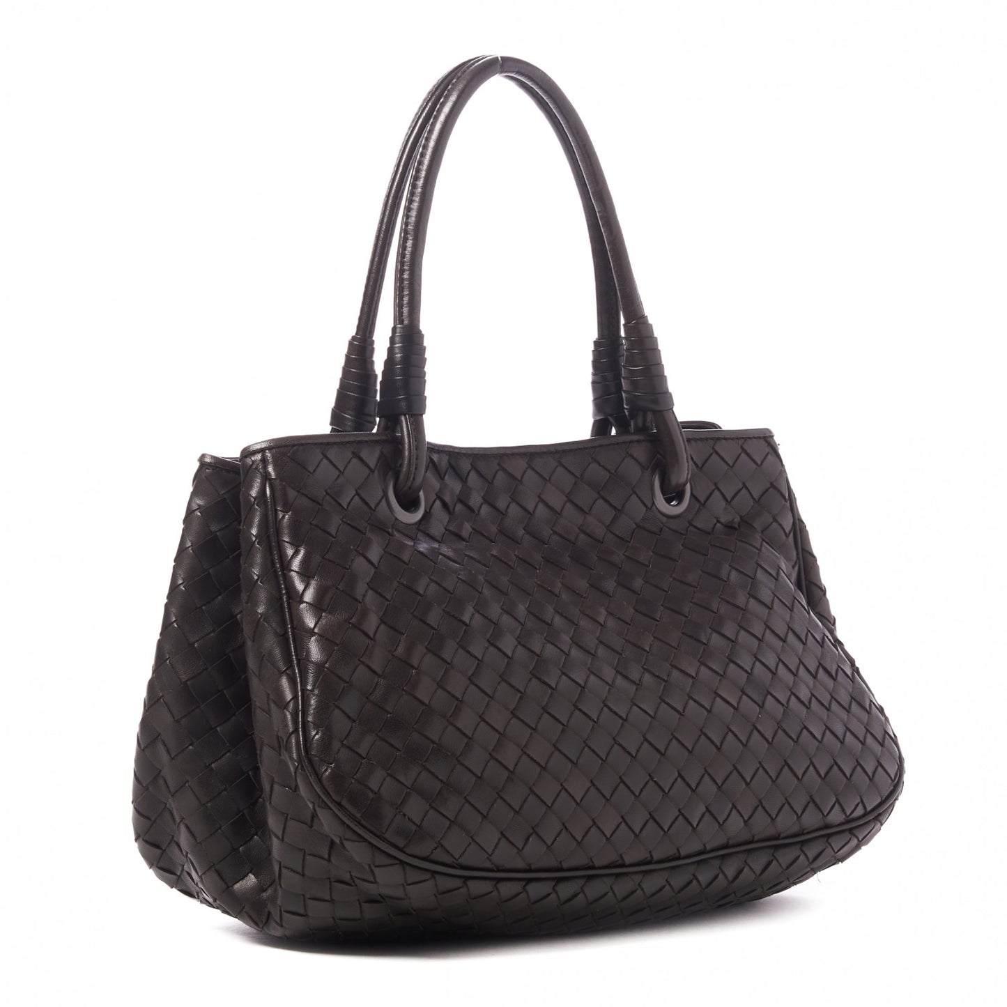 Nappa Intrecciato Woven Tote Ebano
