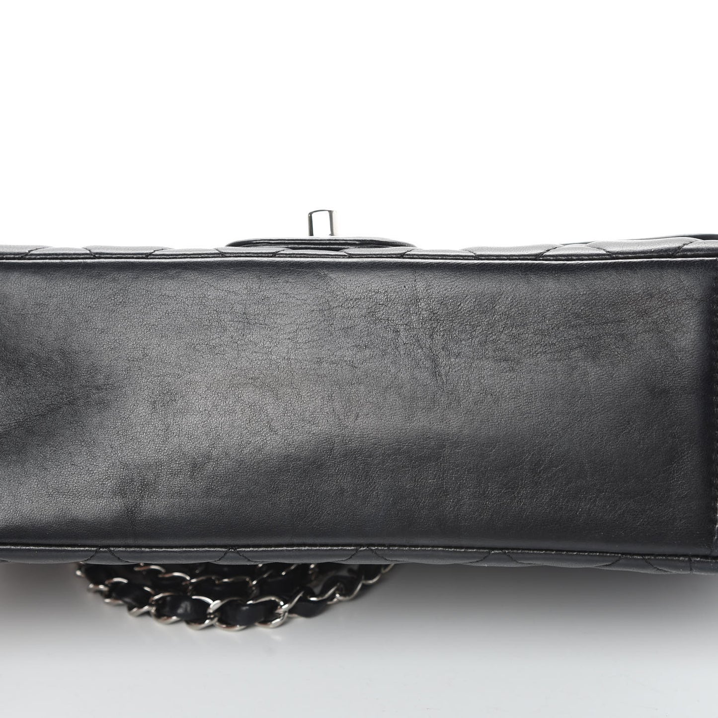 Lambskin Quilted Medium Single Flap Black