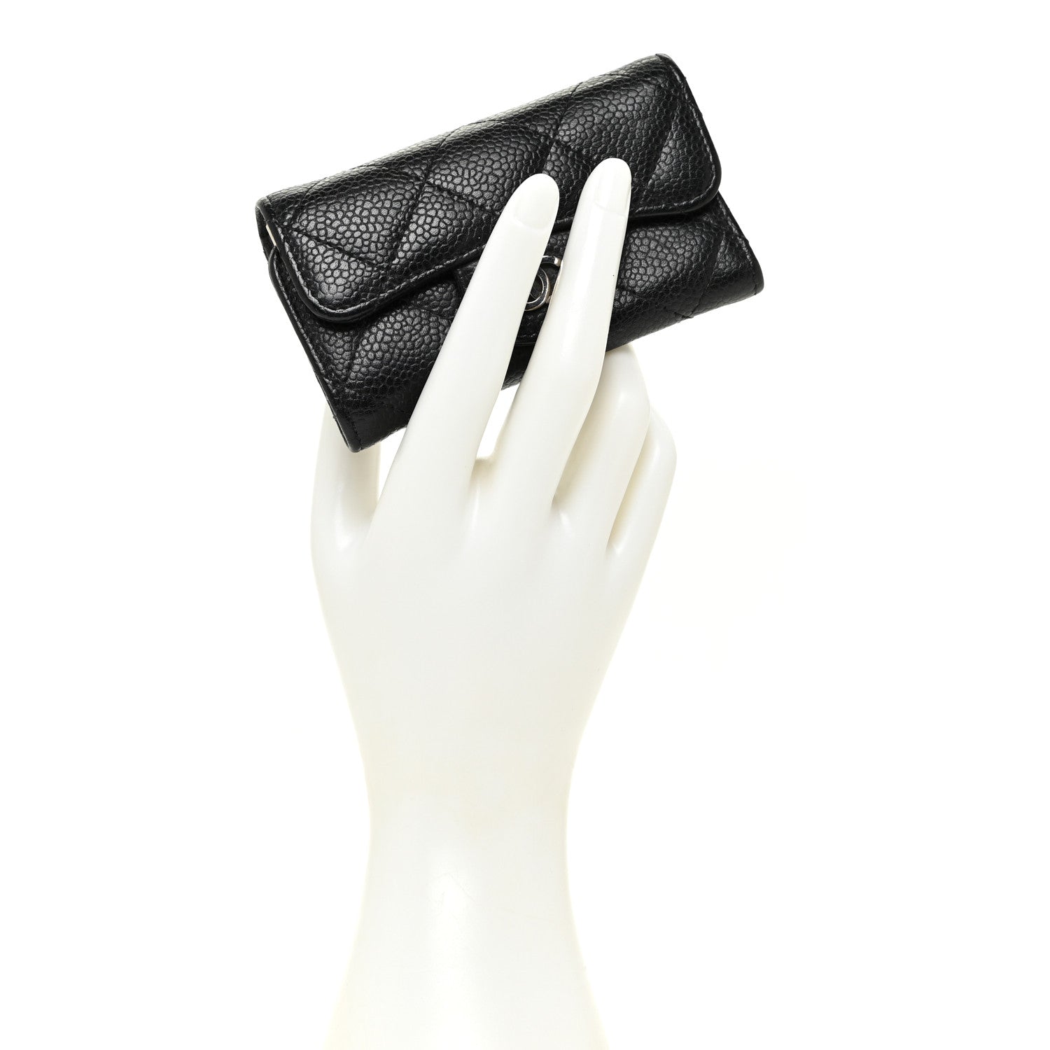 Chanel Caviar Quilted 6 Key Holder Black 2 of 10