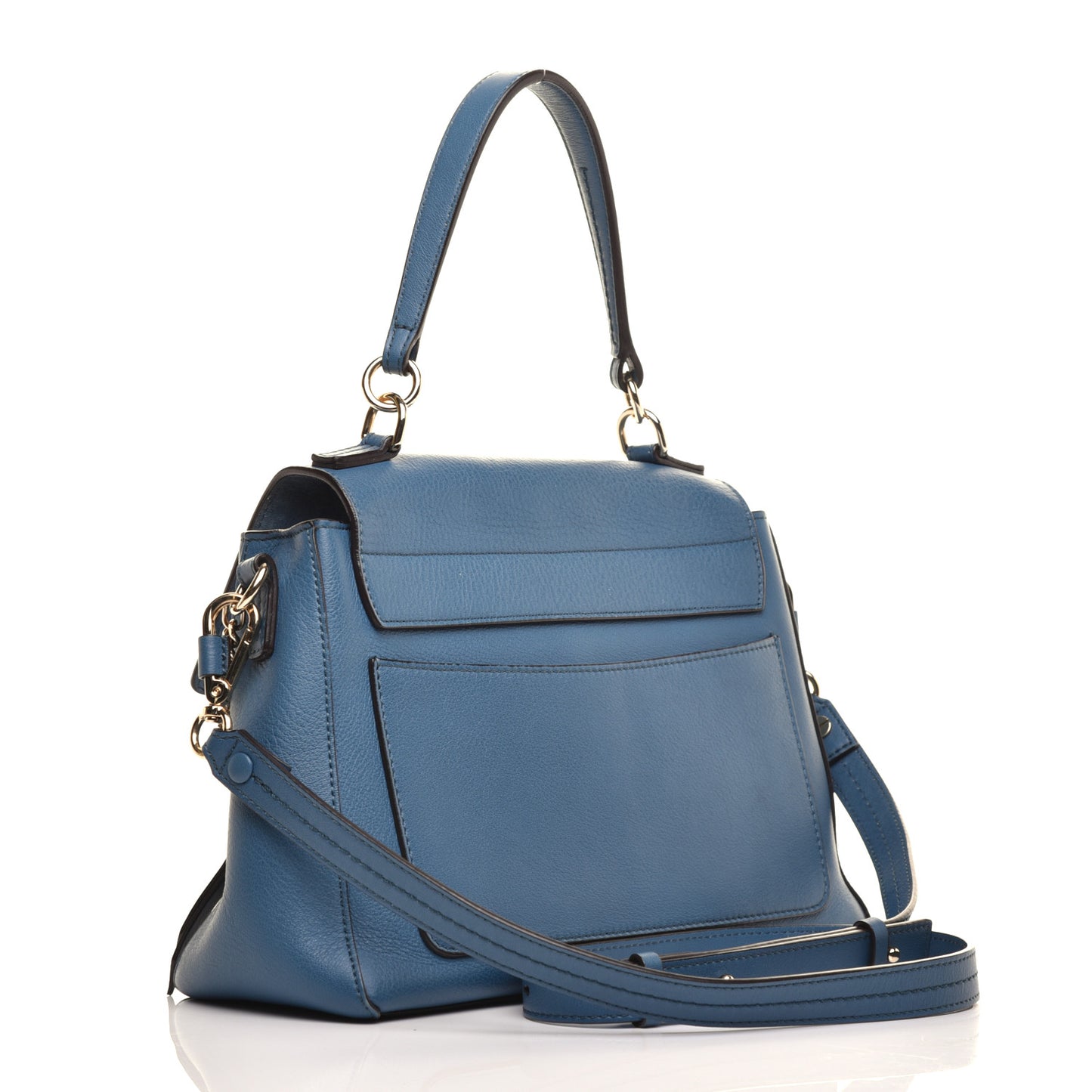 Calfskin Medium Faye Day Shoulder Bag Blue