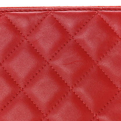 Chanel Lambskin Quilted Medium Casino Beauty CC Cosmetic Case Red 9 of 10