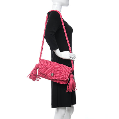 Bottega Veneta Lambskin Torchon Tasseled Twisted Shoulder Bag Lollipop 2 of 9