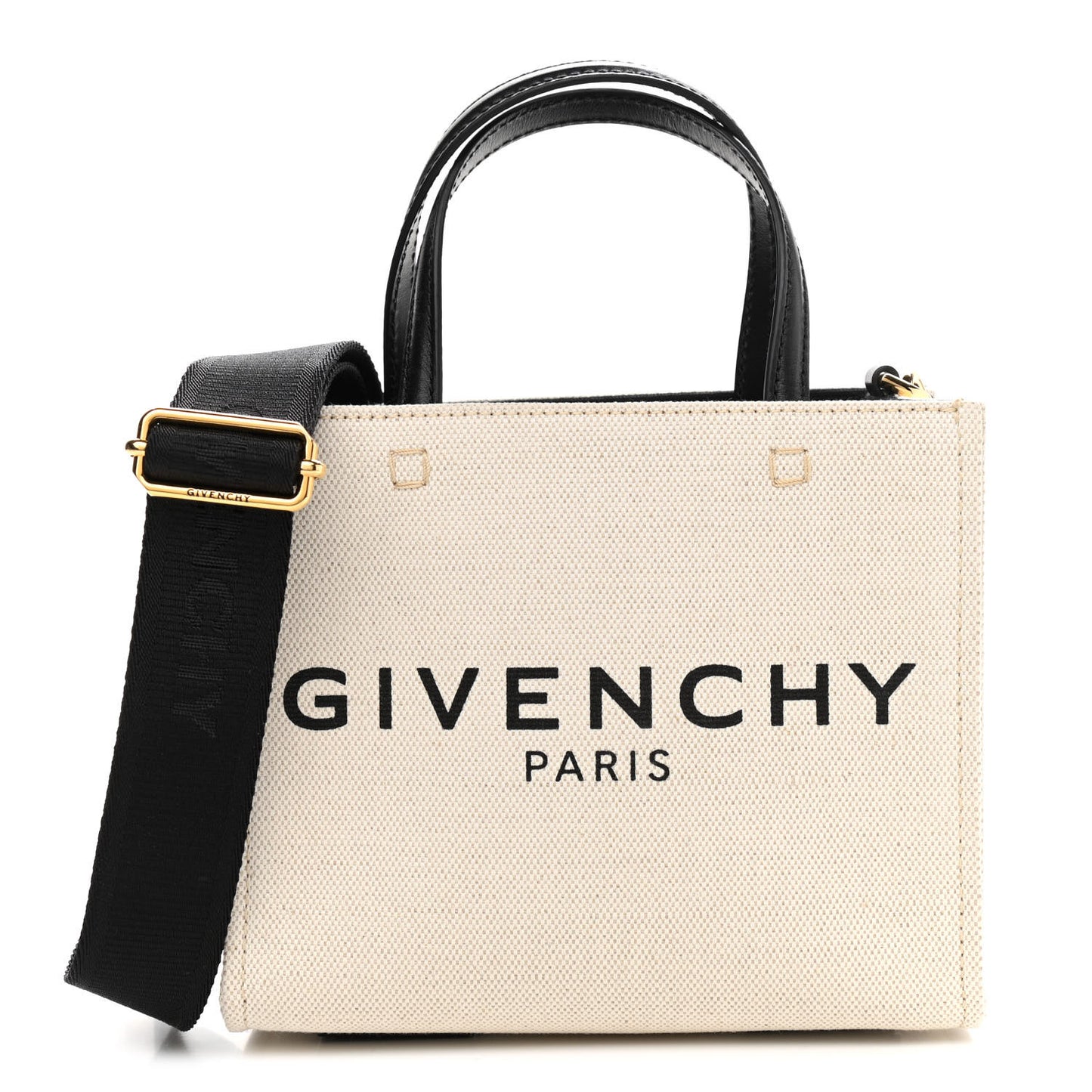 Canvas Mini G-Tote White Black