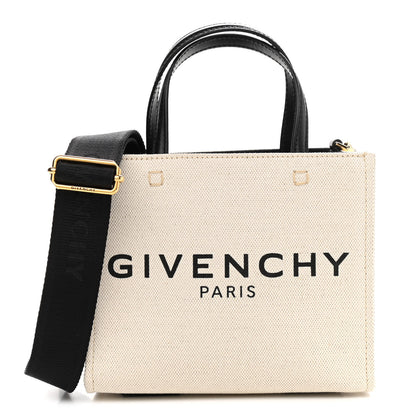Givenchy Canvas Mini G-Tote White Black 1 of 11