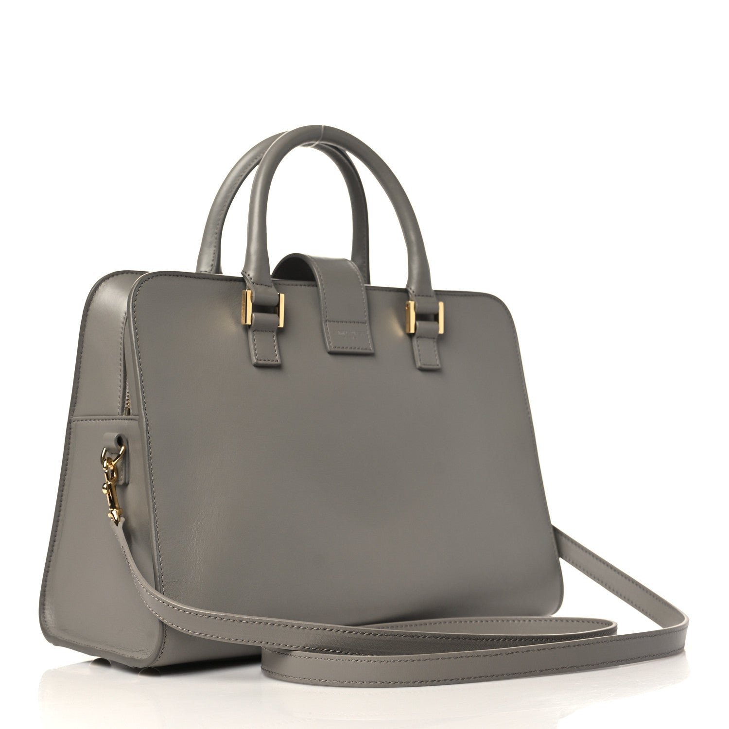 Saint Laurent Calfskin Small Monogram Cabas Fog 3 of 9