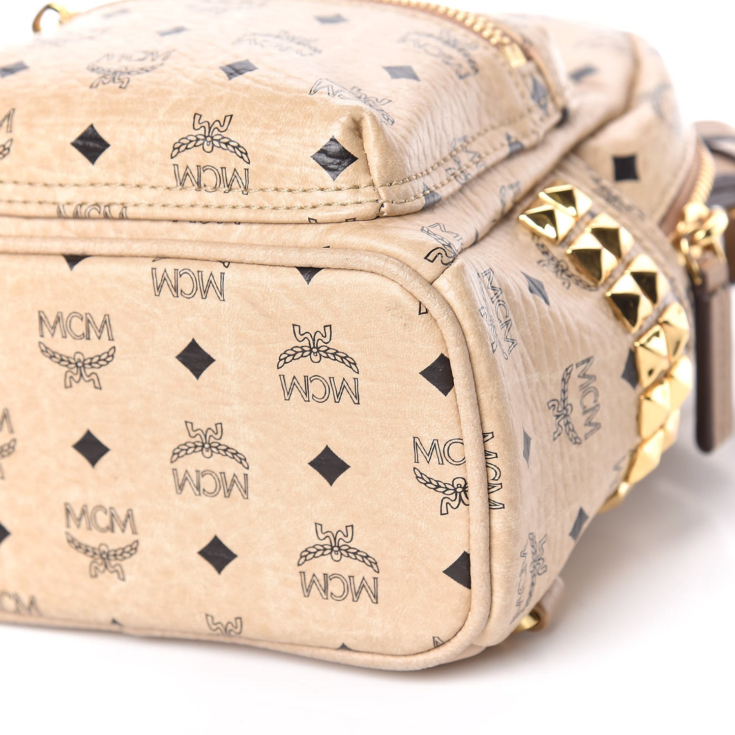 Visetos Side Stud Mini Stark Backpack Beige